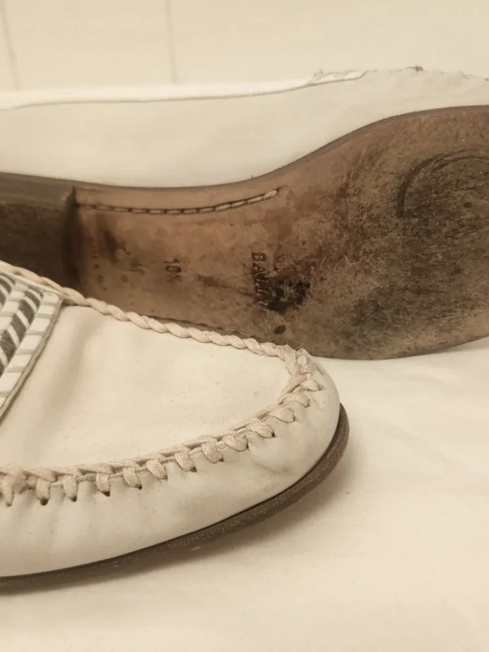 Bally men's loafers 10.5 two tone Cannes model Italy